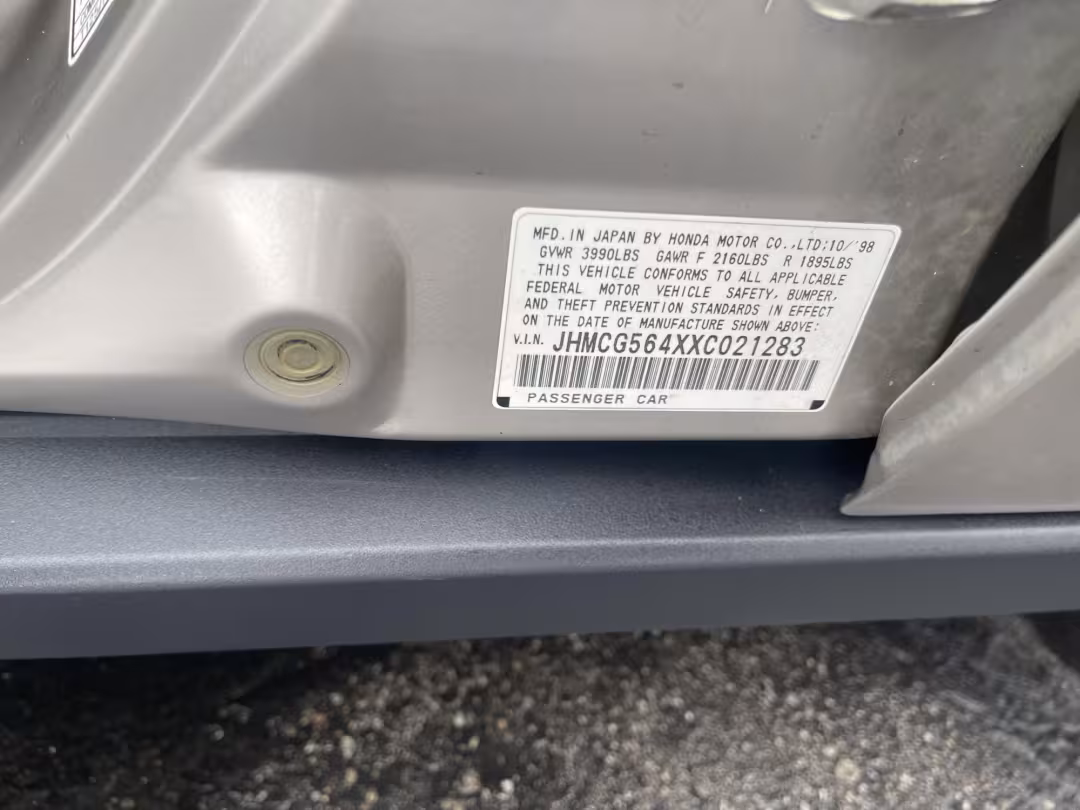 1999 Honda Accord - JHMCG564XXC021283 - Image #12